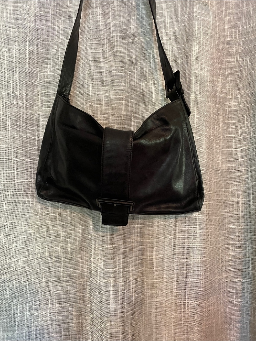 Hobo International Black Leather w/ Buckle Detail